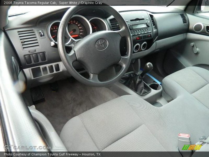 Super White / Graphite Gray 2008 Toyota Tacoma Regular Cab
