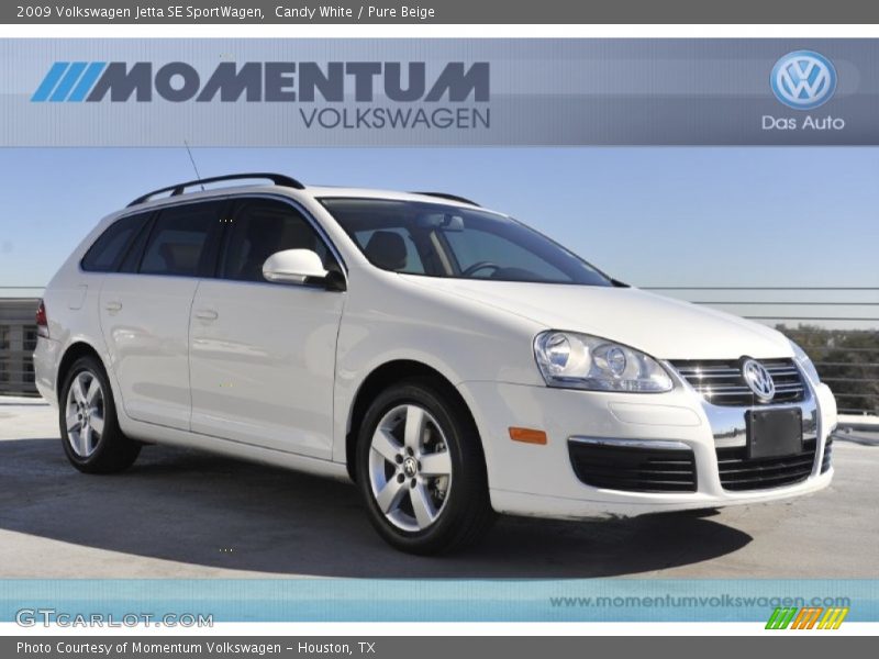 Candy White / Pure Beige 2009 Volkswagen Jetta SE SportWagen