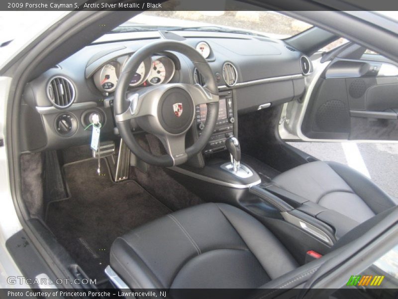 Arctic Silver Metallic / Black 2009 Porsche Cayman S