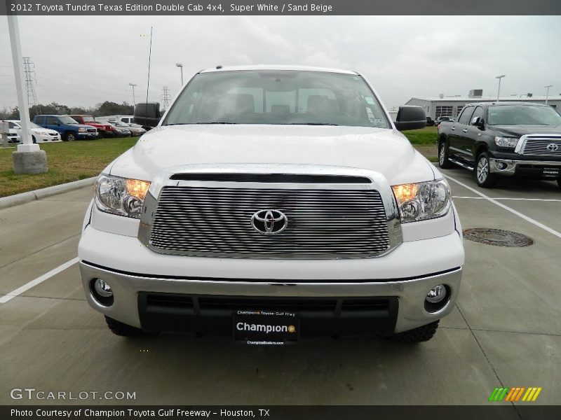 Super White / Sand Beige 2012 Toyota Tundra Texas Edition Double Cab 4x4