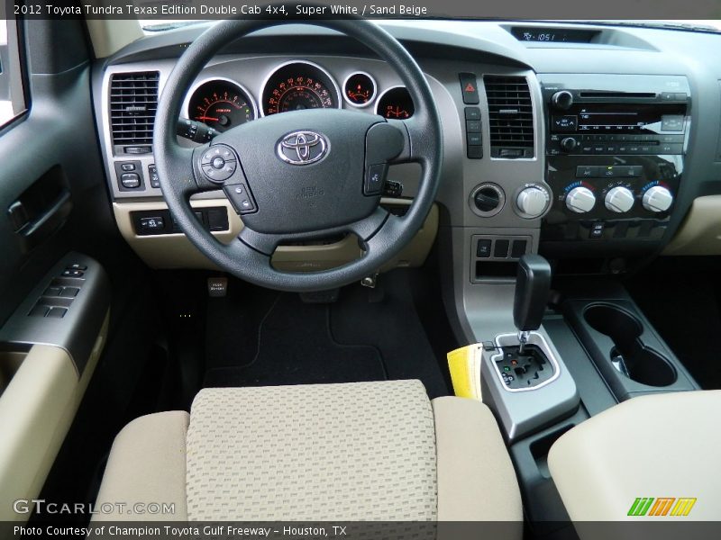 Super White / Sand Beige 2012 Toyota Tundra Texas Edition Double Cab 4x4