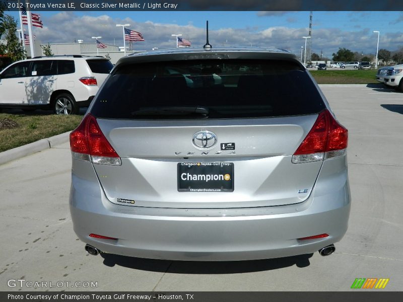 Classic Silver Metallic / Light Gray 2012 Toyota Venza LE