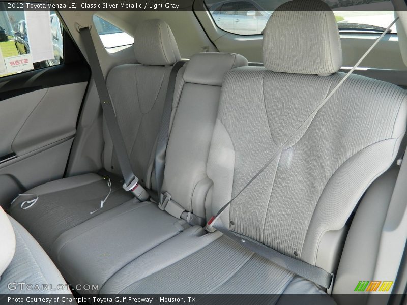 Rear Seat of 2012 Venza LE