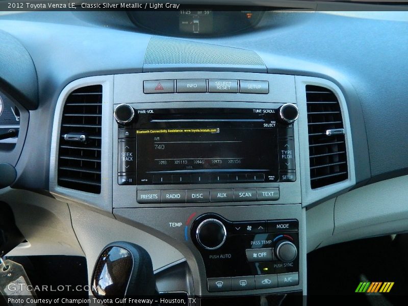 Classic Silver Metallic / Light Gray 2012 Toyota Venza LE