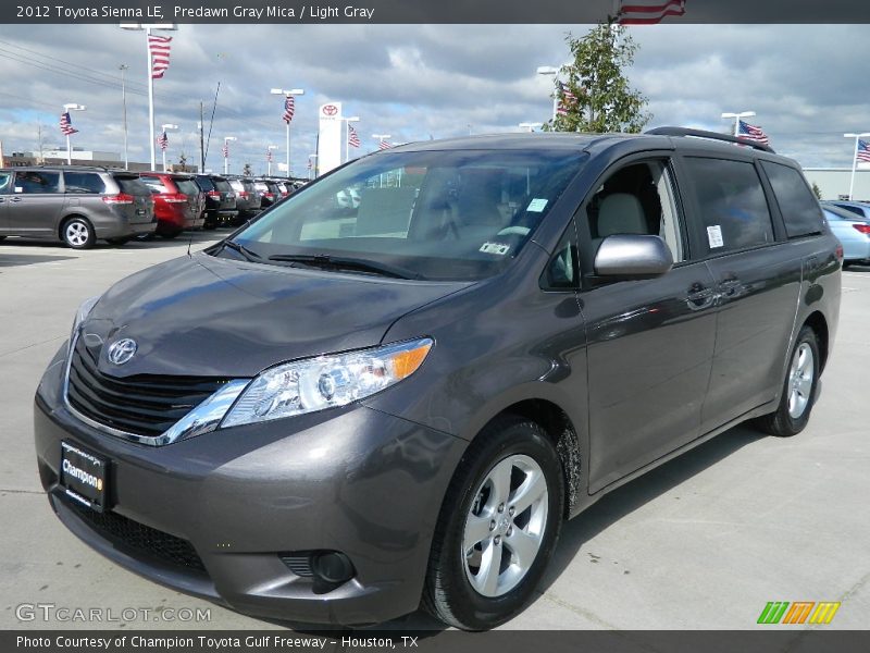 Predawn Gray Mica / Light Gray 2012 Toyota Sienna LE