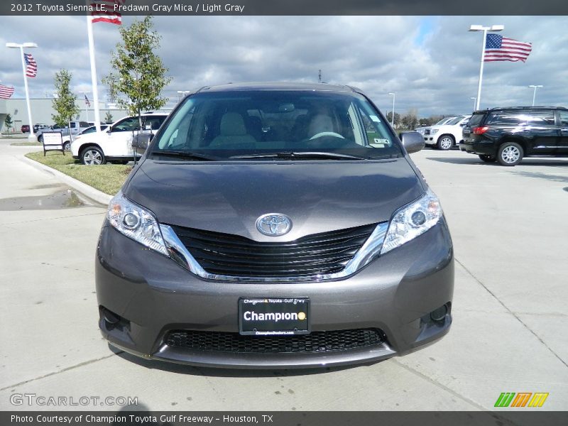 Predawn Gray Mica / Light Gray 2012 Toyota Sienna LE