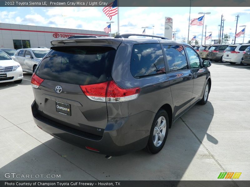 Predawn Gray Mica / Light Gray 2012 Toyota Sienna LE