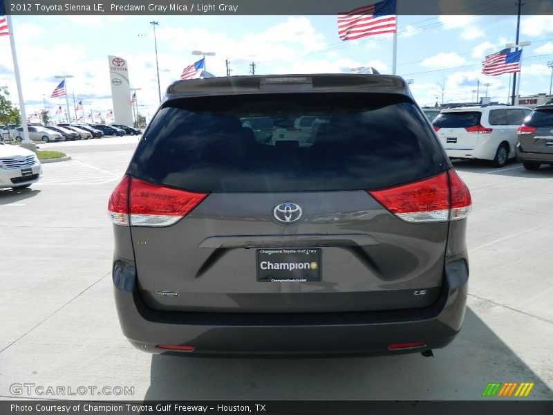 Predawn Gray Mica / Light Gray 2012 Toyota Sienna LE