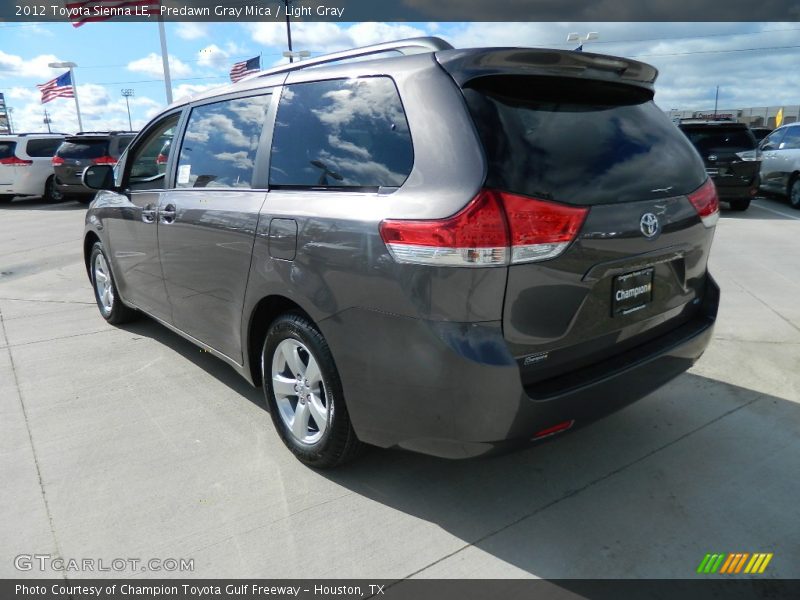 Predawn Gray Mica / Light Gray 2012 Toyota Sienna LE