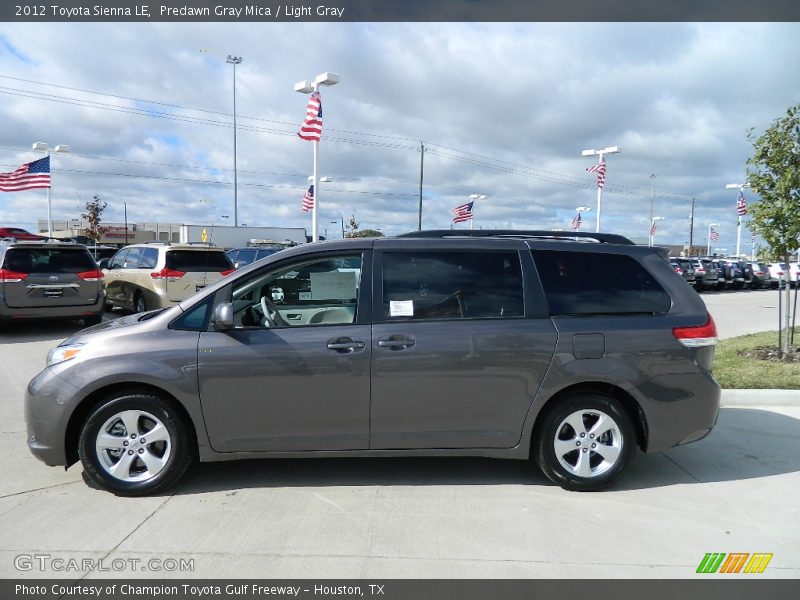 Predawn Gray Mica / Light Gray 2012 Toyota Sienna LE