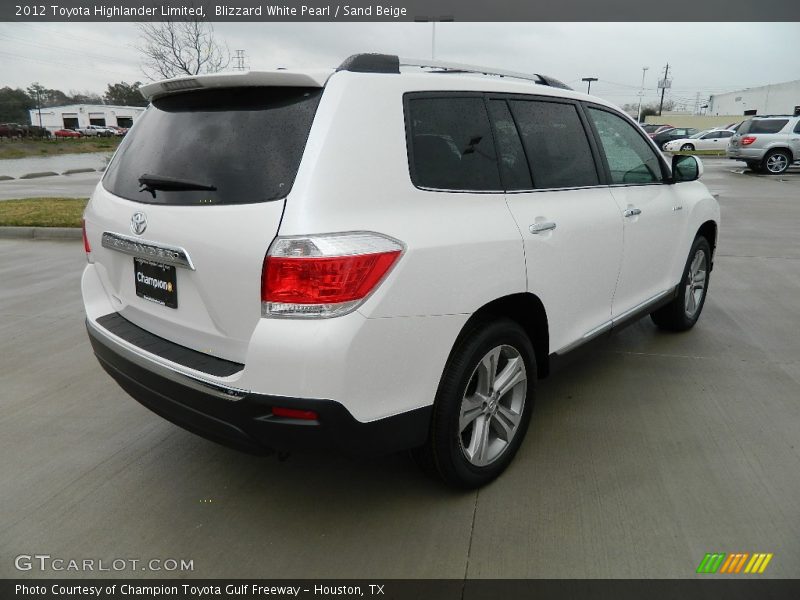 Blizzard White Pearl / Sand Beige 2012 Toyota Highlander Limited