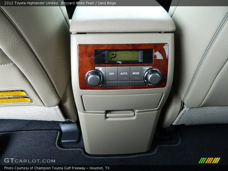 Blizzard White Pearl / Sand Beige 2012 Toyota Highlander Limited