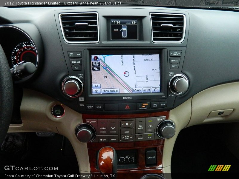 Blizzard White Pearl / Sand Beige 2012 Toyota Highlander Limited