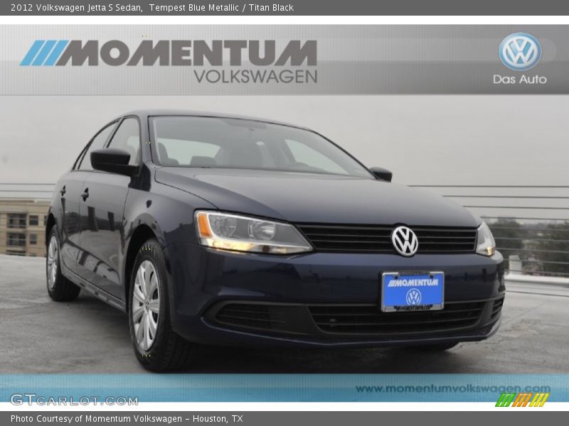 Tempest Blue Metallic / Titan Black 2012 Volkswagen Jetta S Sedan