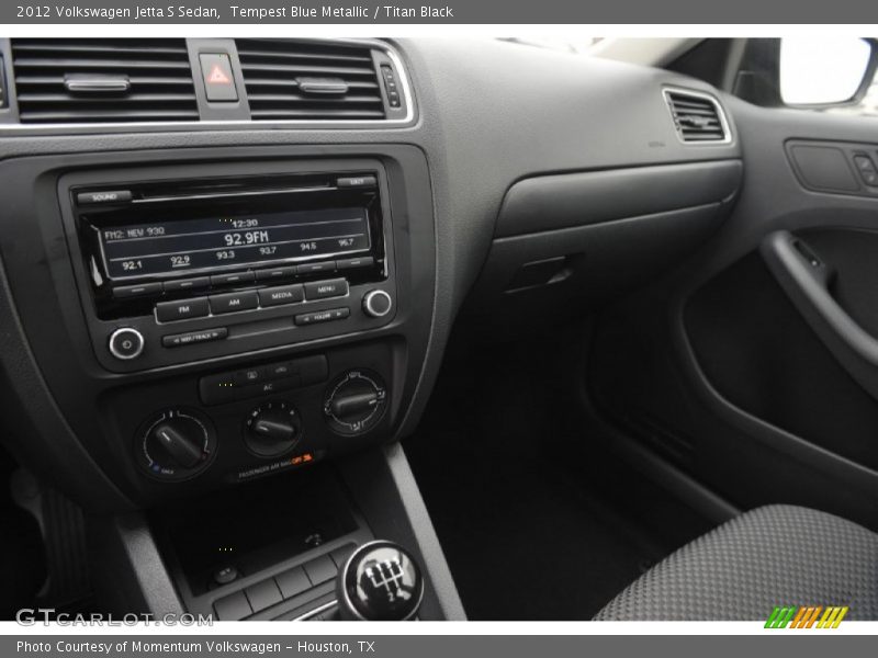 Tempest Blue Metallic / Titan Black 2012 Volkswagen Jetta S Sedan