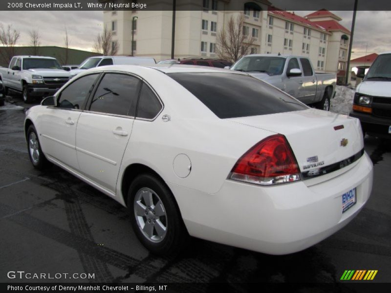 White / Neutral Beige 2008 Chevrolet Impala LT