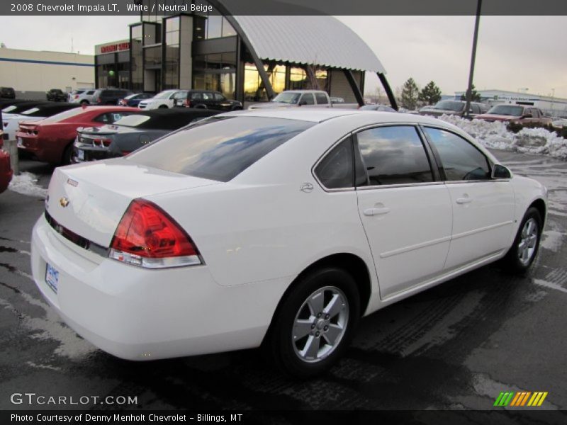 White / Neutral Beige 2008 Chevrolet Impala LT