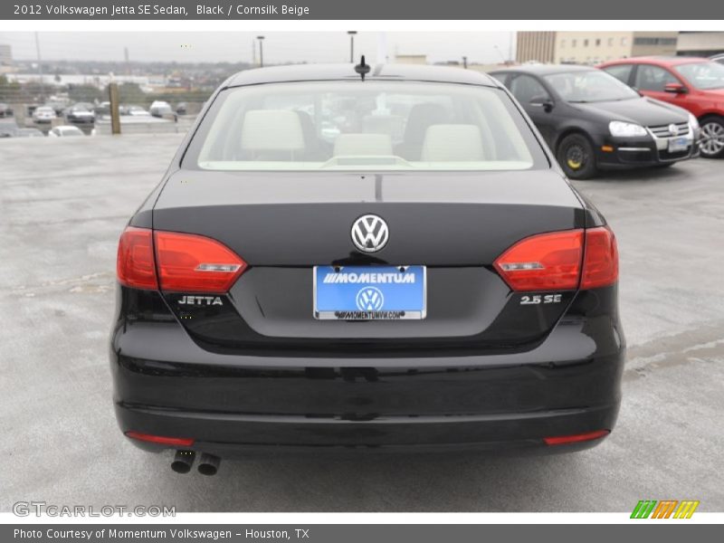 Black / Cornsilk Beige 2012 Volkswagen Jetta SE Sedan