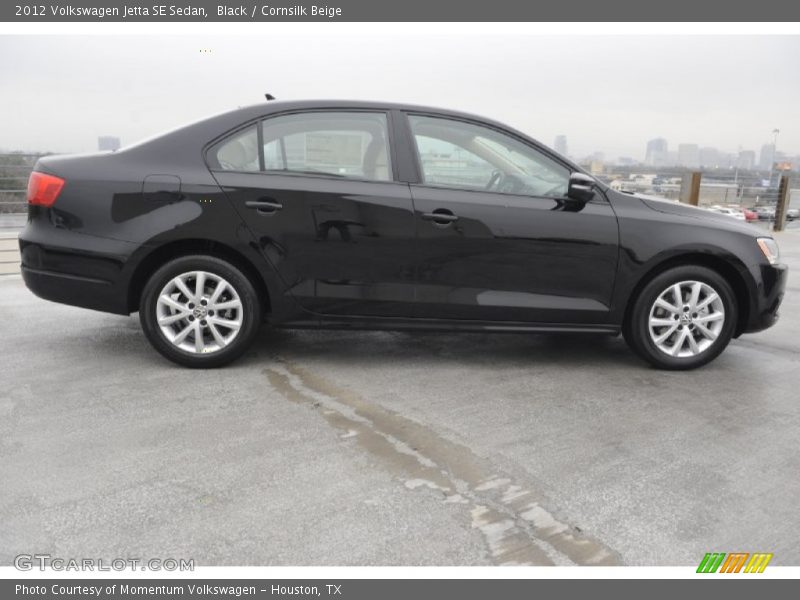 Black / Cornsilk Beige 2012 Volkswagen Jetta SE Sedan