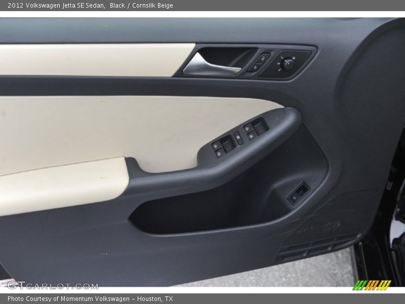 Black / Cornsilk Beige 2012 Volkswagen Jetta SE Sedan