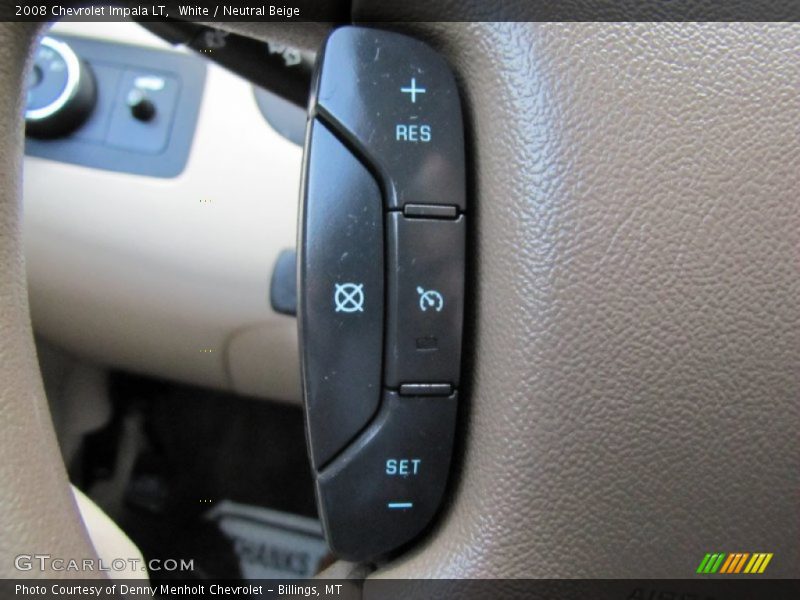 White / Neutral Beige 2008 Chevrolet Impala LT