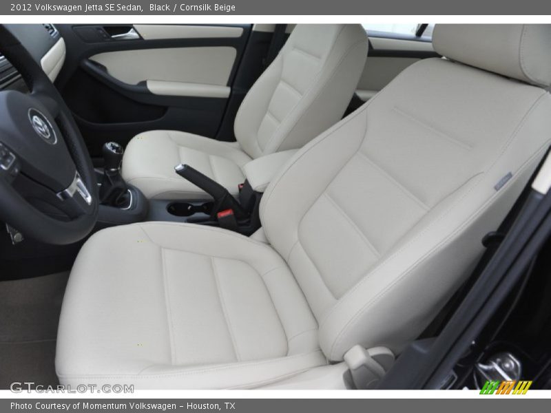 Black / Cornsilk Beige 2012 Volkswagen Jetta SE Sedan