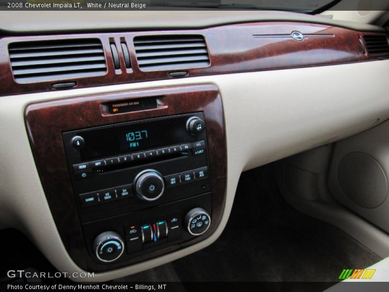 White / Neutral Beige 2008 Chevrolet Impala LT