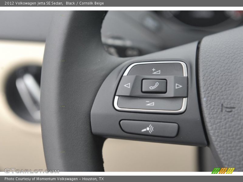 Black / Cornsilk Beige 2012 Volkswagen Jetta SE Sedan