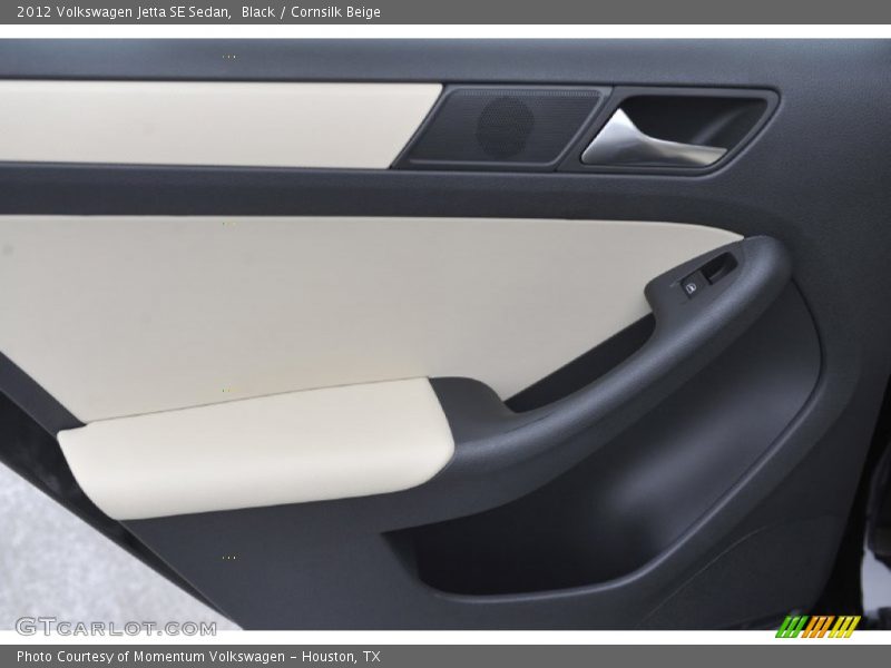 Black / Cornsilk Beige 2012 Volkswagen Jetta SE Sedan