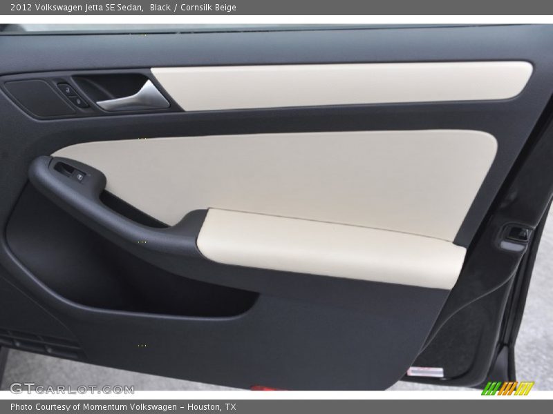 Black / Cornsilk Beige 2012 Volkswagen Jetta SE Sedan