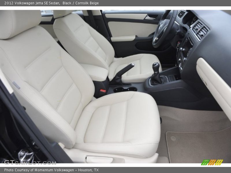 Black / Cornsilk Beige 2012 Volkswagen Jetta SE Sedan