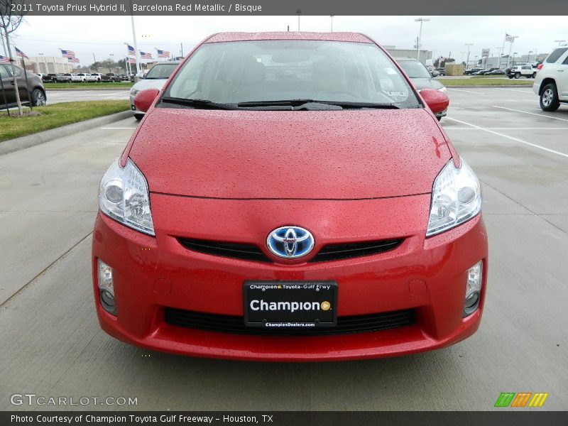 Barcelona Red Metallic / Bisque 2011 Toyota Prius Hybrid II