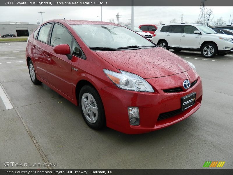 Barcelona Red Metallic / Bisque 2011 Toyota Prius Hybrid II