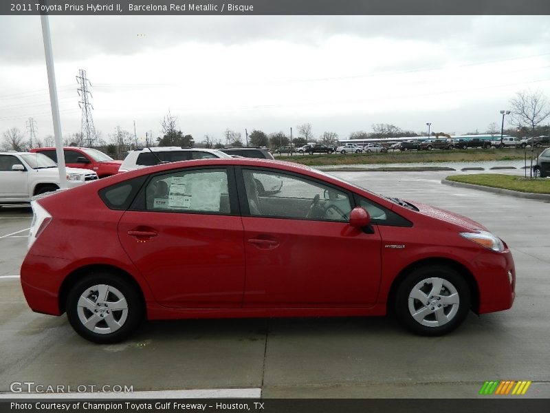 Barcelona Red Metallic / Bisque 2011 Toyota Prius Hybrid II