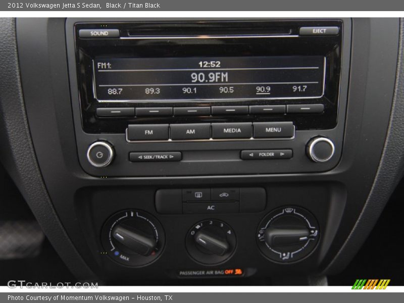 Black / Titan Black 2012 Volkswagen Jetta S Sedan