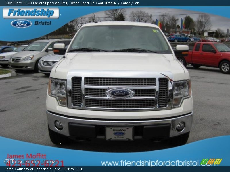 White Sand Tri Coat Metallic / Camel/Tan 2009 Ford F150 Lariat SuperCab 4x4