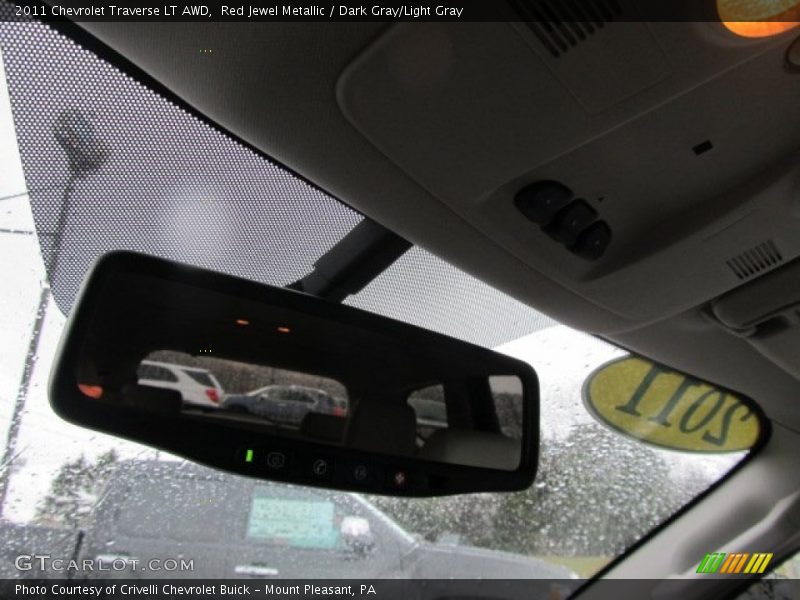 Red Jewel Metallic / Dark Gray/Light Gray 2011 Chevrolet Traverse LT AWD