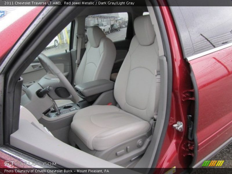Red Jewel Metallic / Dark Gray/Light Gray 2011 Chevrolet Traverse LT AWD
