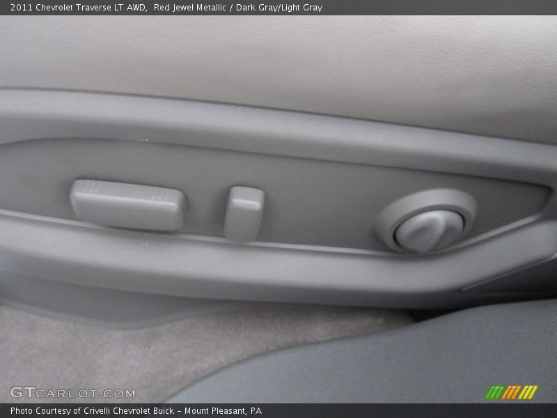 Red Jewel Metallic / Dark Gray/Light Gray 2011 Chevrolet Traverse LT AWD