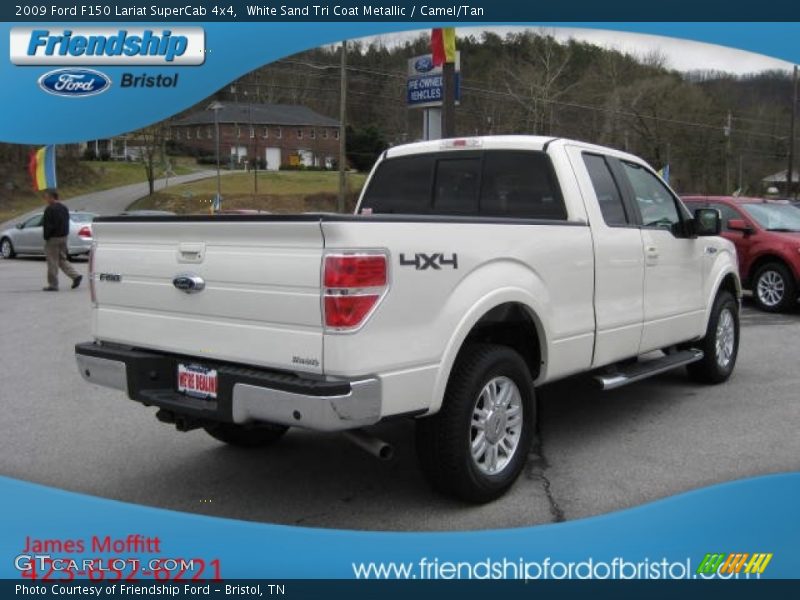 White Sand Tri Coat Metallic / Camel/Tan 2009 Ford F150 Lariat SuperCab 4x4