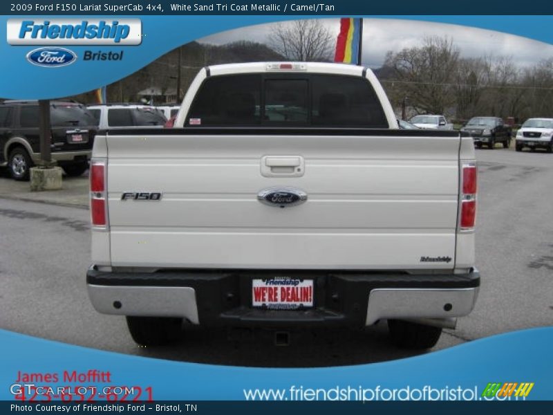 White Sand Tri Coat Metallic / Camel/Tan 2009 Ford F150 Lariat SuperCab 4x4