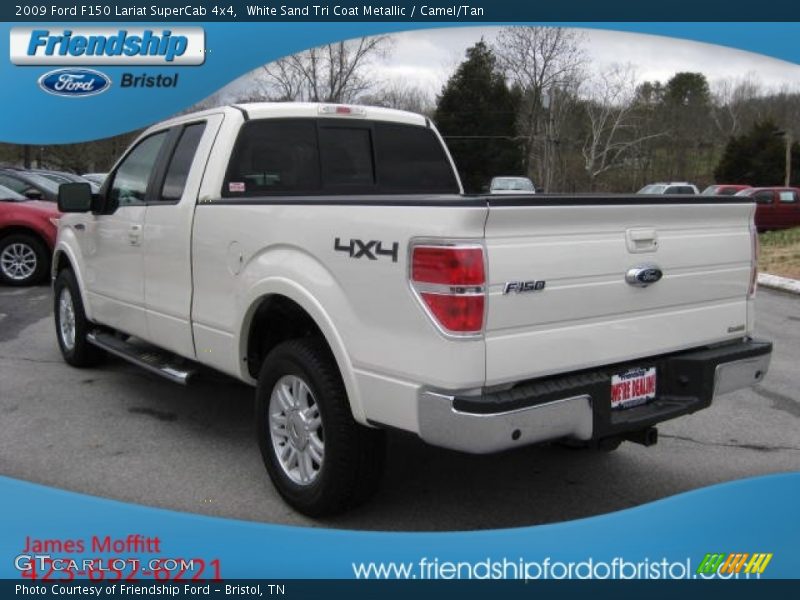 White Sand Tri Coat Metallic / Camel/Tan 2009 Ford F150 Lariat SuperCab 4x4