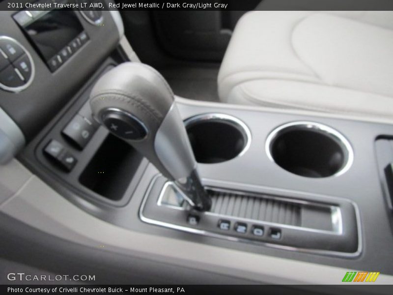 Red Jewel Metallic / Dark Gray/Light Gray 2011 Chevrolet Traverse LT AWD