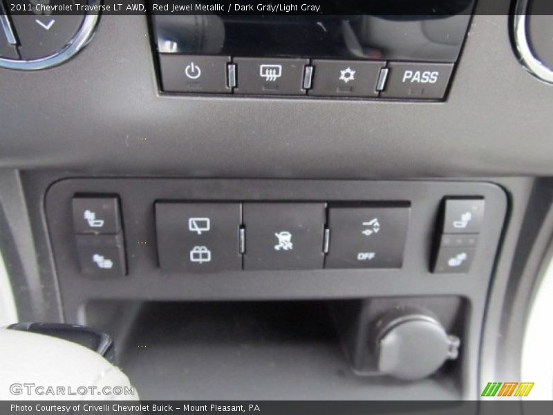 Red Jewel Metallic / Dark Gray/Light Gray 2011 Chevrolet Traverse LT AWD