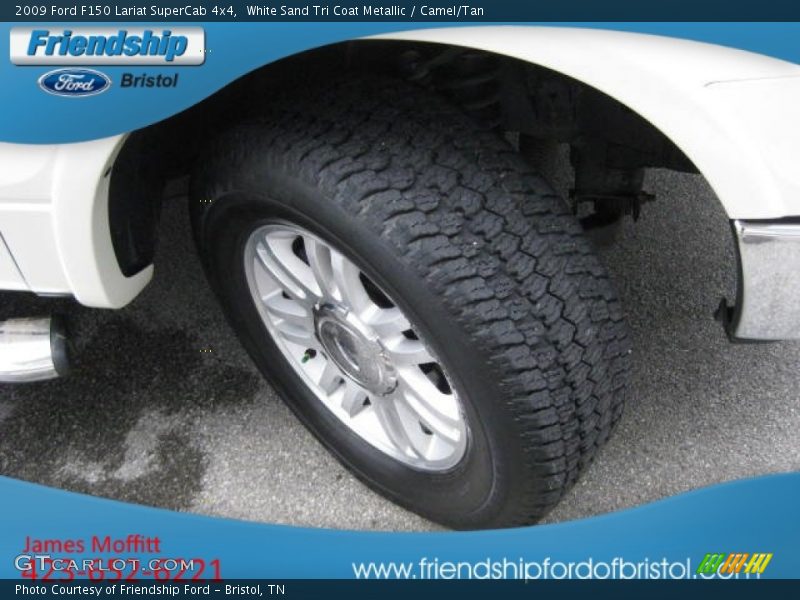 White Sand Tri Coat Metallic / Camel/Tan 2009 Ford F150 Lariat SuperCab 4x4