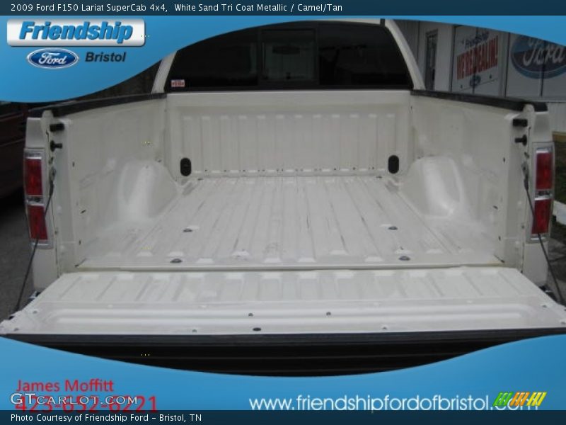 White Sand Tri Coat Metallic / Camel/Tan 2009 Ford F150 Lariat SuperCab 4x4