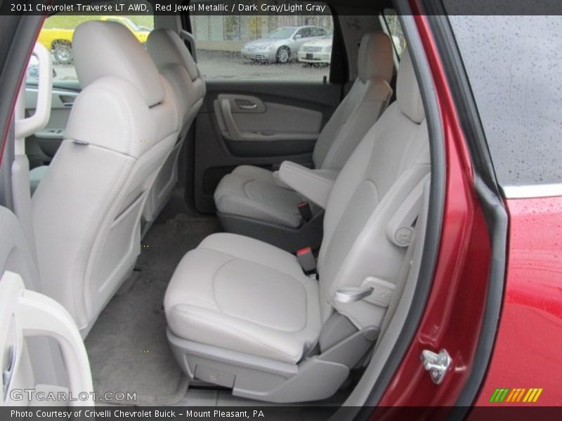 Red Jewel Metallic / Dark Gray/Light Gray 2011 Chevrolet Traverse LT AWD