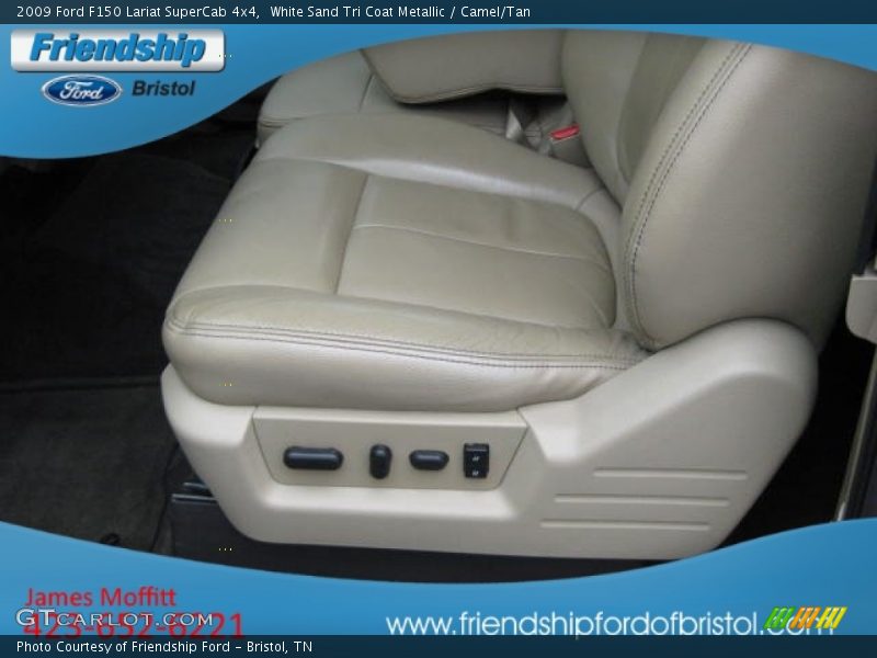 White Sand Tri Coat Metallic / Camel/Tan 2009 Ford F150 Lariat SuperCab 4x4