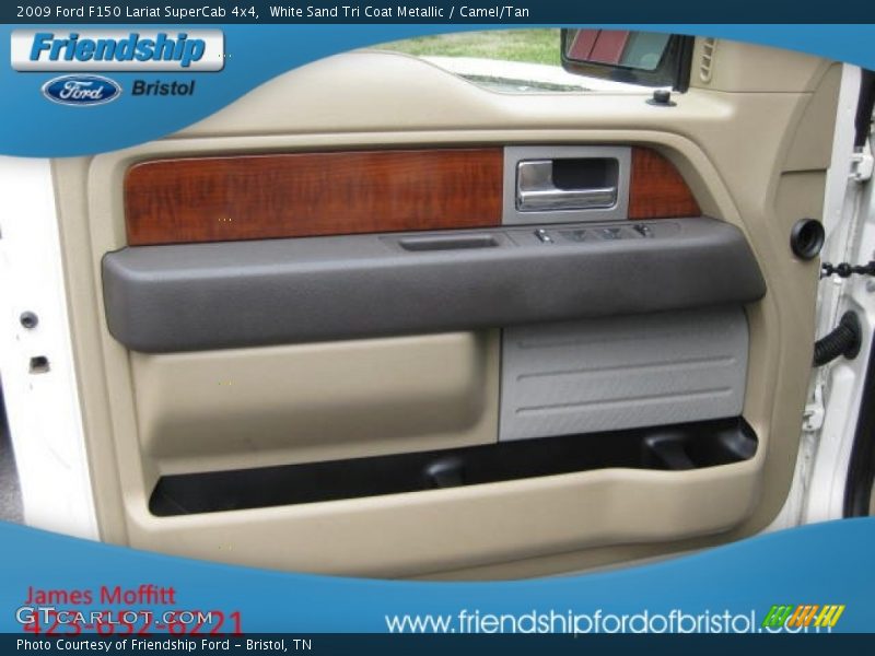White Sand Tri Coat Metallic / Camel/Tan 2009 Ford F150 Lariat SuperCab 4x4
