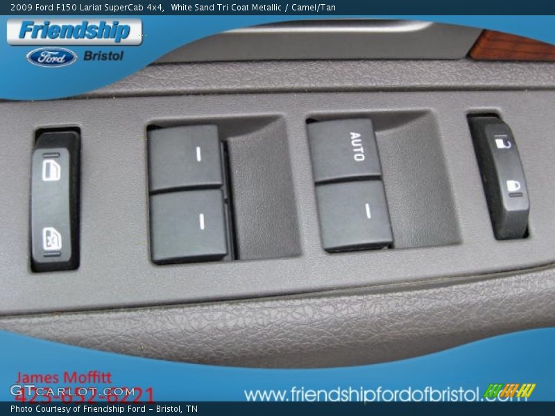White Sand Tri Coat Metallic / Camel/Tan 2009 Ford F150 Lariat SuperCab 4x4